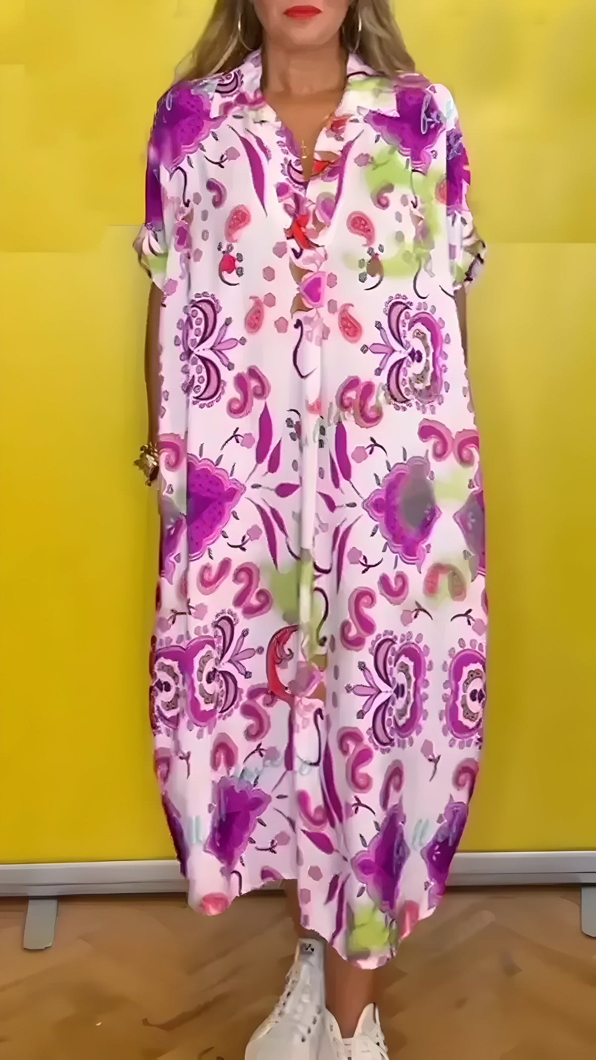 Vestido Lidia - Estampado - Ultraleve, Solto e com um Caimento Perfeito (Verão 2025)