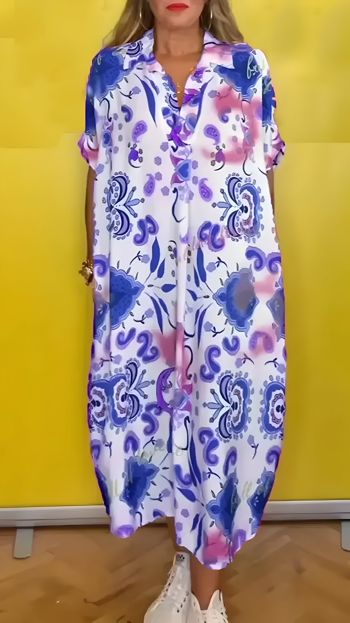 Vestido Lidia - Estampado - Ultraleve, Solto e com um Caimento Perfeito (Verão 2025)