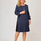 Vestido com saia plissada