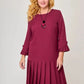 Vestido com saia plissada