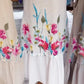Vestido solto de algodão floral
