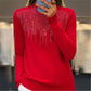 Camisola de mulher de gola alta com lantejoulas 2025