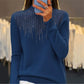Camisola de mulher de gola alta com lantejoulas 2025