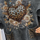 Vestido de menina retro solto e confortável com estampa de verão
