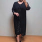 Lindo vestido de duas peças feito de chiffon sintético