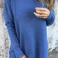 🌹Camisola de senhora de gola redonda e manga comprida