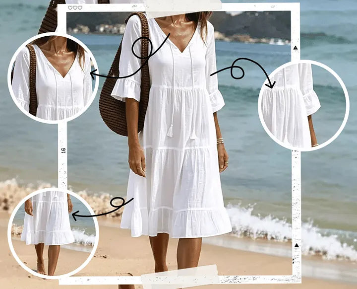 Um vestido de verão que ajuda as mulheres com mais de 35 anos a parecerem instantaneamente mais magras — sem cinta modeladora