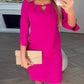 Vestido elegante de cor sólida