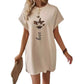 Vestido t-shirt com monograma e mangas estilo morcego