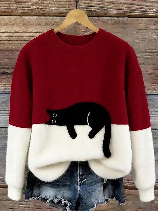 🔥 Sweatshirt de mulher com estampa de gato