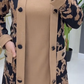 Conjunto de senhora estampado de três peças