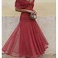 Vestido elegante de chiffon para mulher