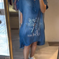 Vestido de verão para mulher, solto e confortável, com decote em V