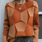 Camisola de mulher com estampa geométrica 3D
