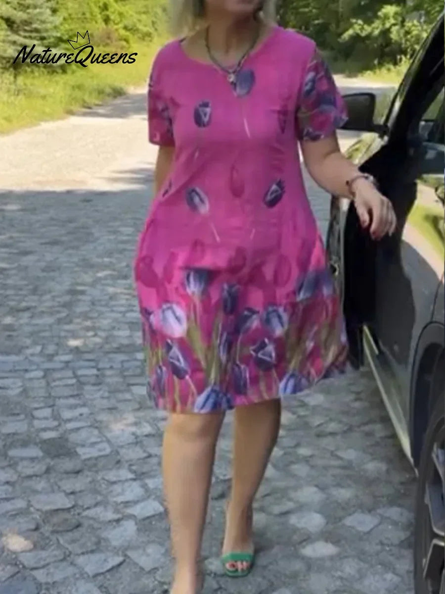 Vestido de menina com estampado floral