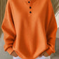 Sweatshirt casual para mulher com gola waffle