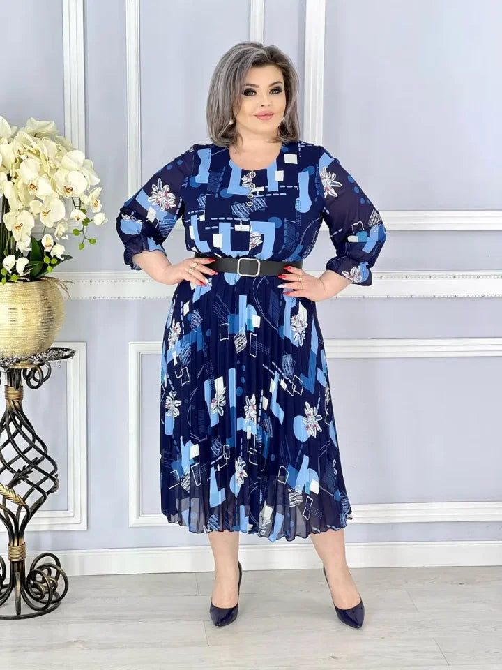 🔥😍 Vestido de chiffon estampado de alta qualidade S-5XL