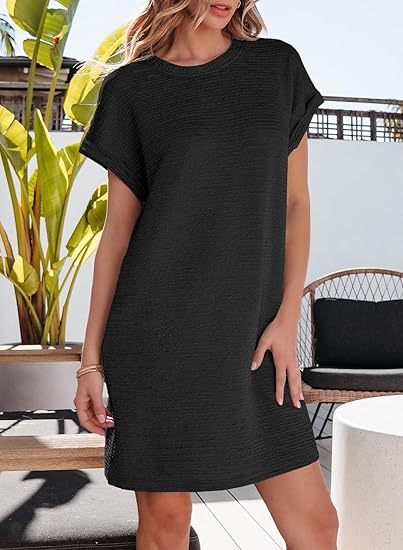 Vestidos de manga curta para mulher para o verão de 2025