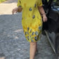 Vestido de menina com estampado floral