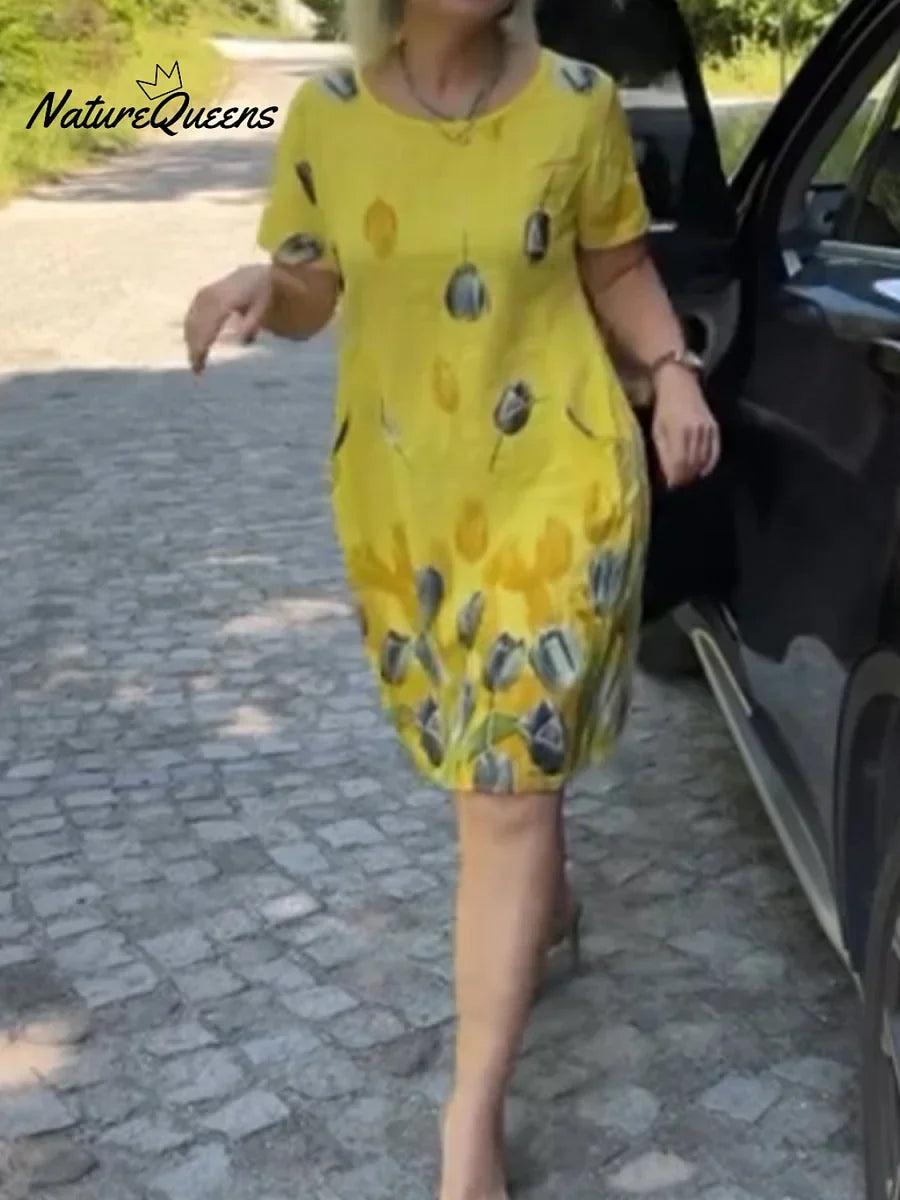 Vestido de menina com estampado floral