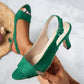 Sapatos de salto alto elegantes para mulher com tira no tornozelo