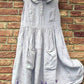 Vestido vintage com bolso largo e ombro a ombro, sem mangas, midi
