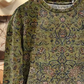 Sweatshirt casual de primavera e outono para mulher com estampado floral e gola redonda e manga comprida