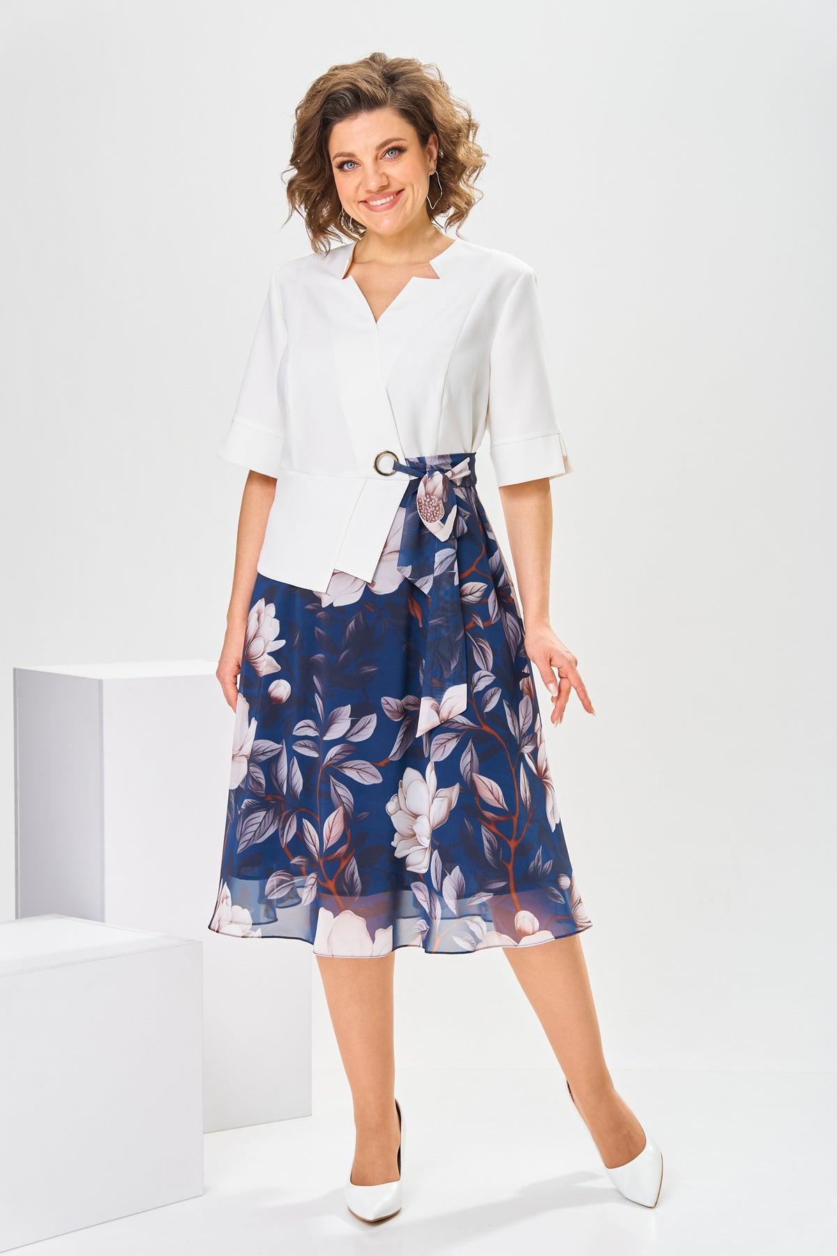 🌸[S-5XL]Vestido de algodão e seda de alta qualidade