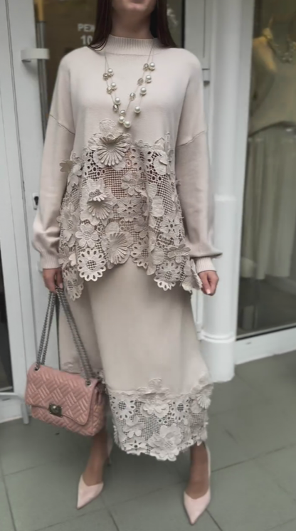 Conjunto de malha com renda