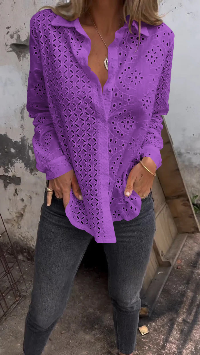Camisa de renda branca