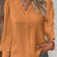 Camisa de senhora em renda, elegante e moderna, de cor sólida