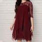 ✨Vestido de chiffon para mulher com renda