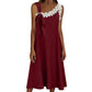 Vestido de linho de comprimento médio para mulher