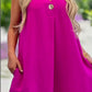 [S-2XL] 💖Vestido liso sem mangas com decote em V e botões decorativos