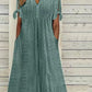 Vestido elegante com decote em V para mulher