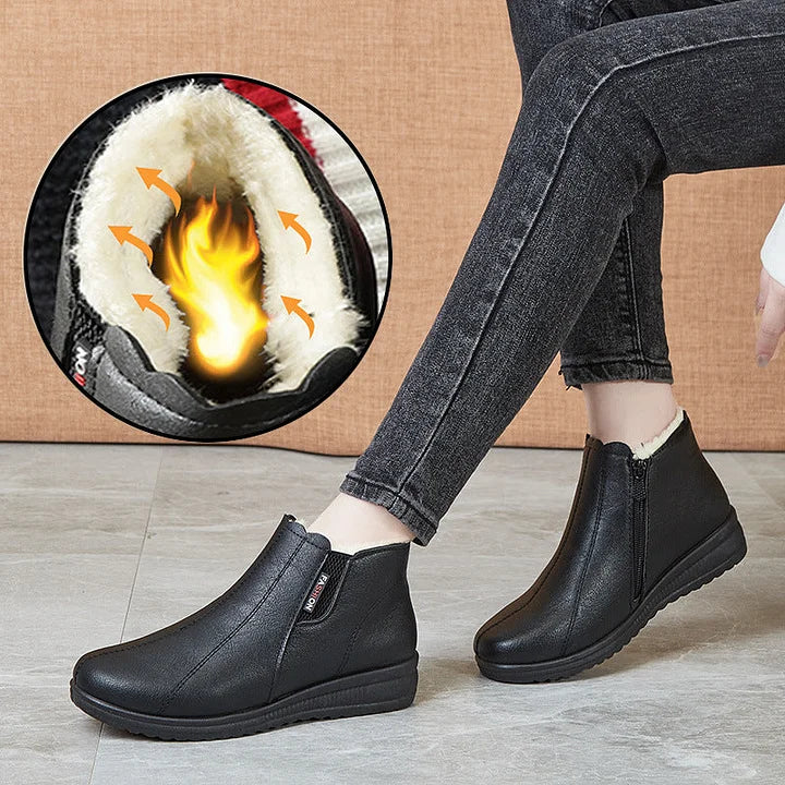 🔥[35-41]🥾 Botas de pele elegantes e quentes para o inverno, com sola macia