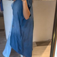 Vestido de verão para mulher, solto e confortável, com decote em V
