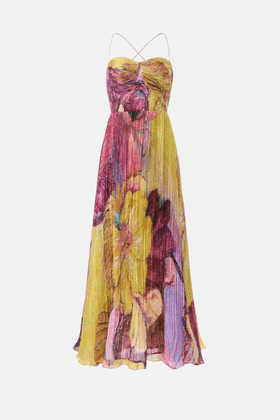 Vestido estampado de verão para menina com top tubinho