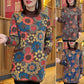 [M-6XL] 2024 novos tops com estampado retro de veludo ousado outono inverno