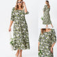 Vestido verde com flores