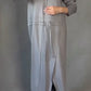 Vestido elegante para mulher com mangas compridas e cordão na cintura