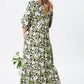 Vestido verde com flores