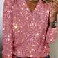 T-shirt de manga comprida para mulher, lisa, gola em V, primavera/outono, casual, para sair, para o dia a dia