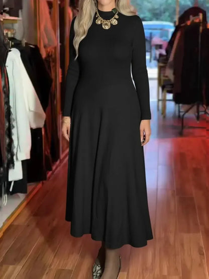 Vestido camisola de malha para mulher com corte justo