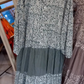 Vestido de verão retro com gola redonda