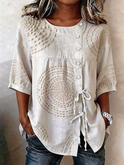 Camisa casual de mulher com estampa
