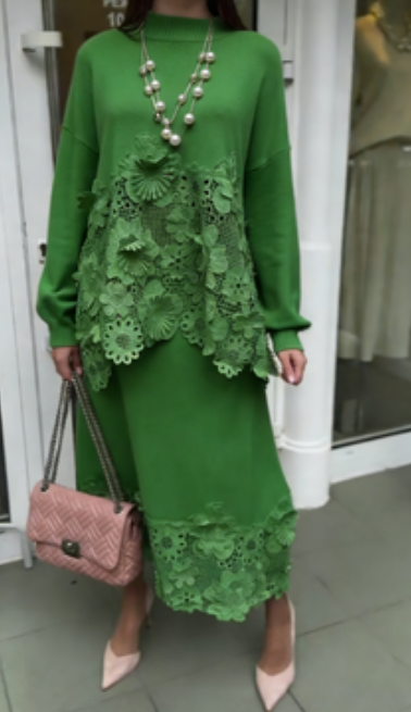 Conjunto de malha com renda