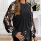 Blusa de manga comprida com gola redonda
