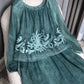 Vestido casual de manga comprida para mulher com estampado floral