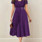 Vestido elegante de renda para mulher com decote em V